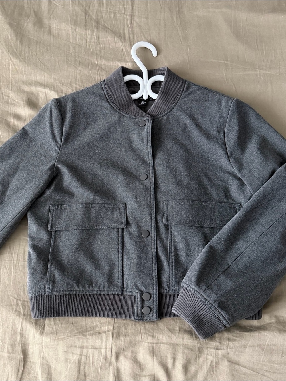 Gray Bomber Jacket